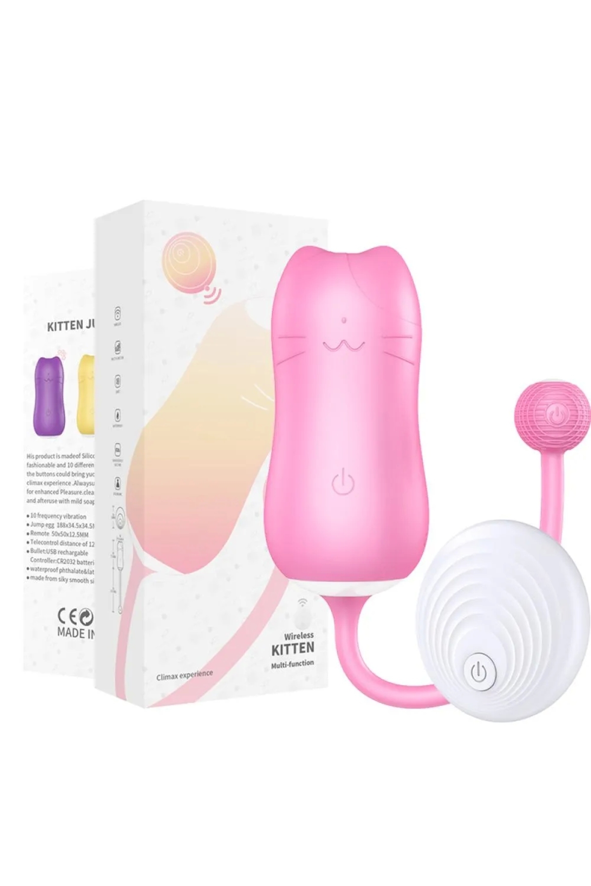 Uzaktan Kumandalı – 10 Titreşim Modu – Çok Fonksiyonlu Wireless Vibratör [PEMBE]