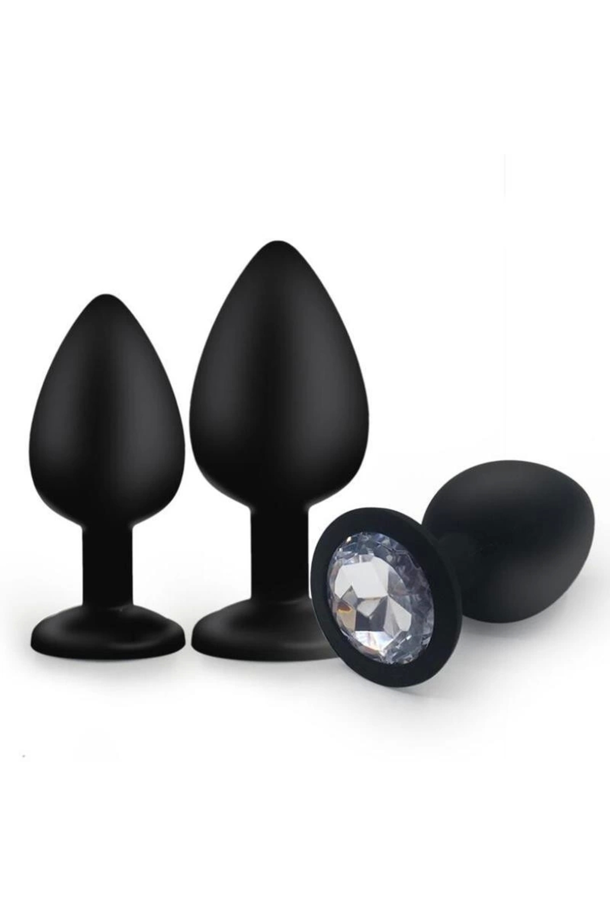 Elmaslı Silikon Anal Tıkaç Plug (S-RESİMDEKİ EN KÜÇÜK)