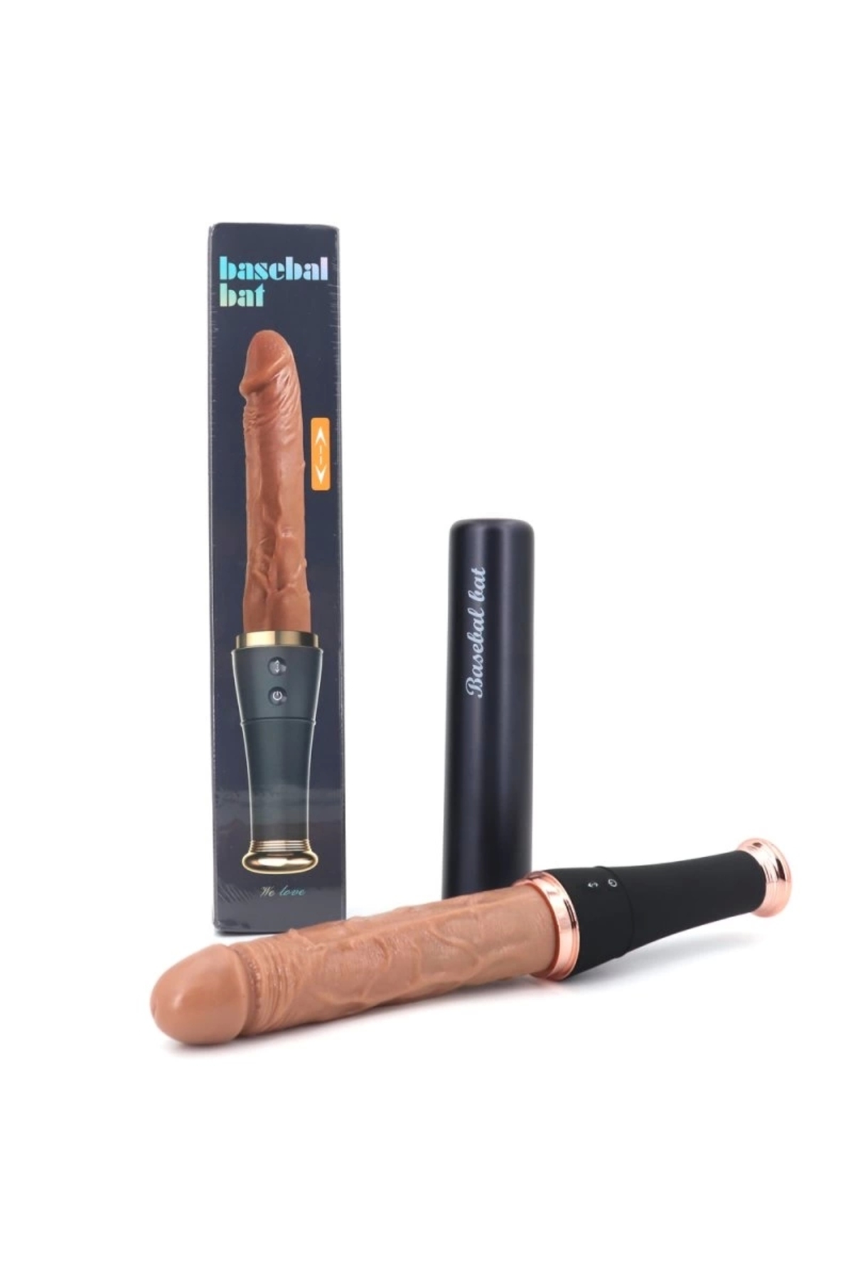 Beyzbol Sopası Görünümlü | İtme ve 10 Farklı Titreşimli Gerçekçi Penis Dildo Vibratör