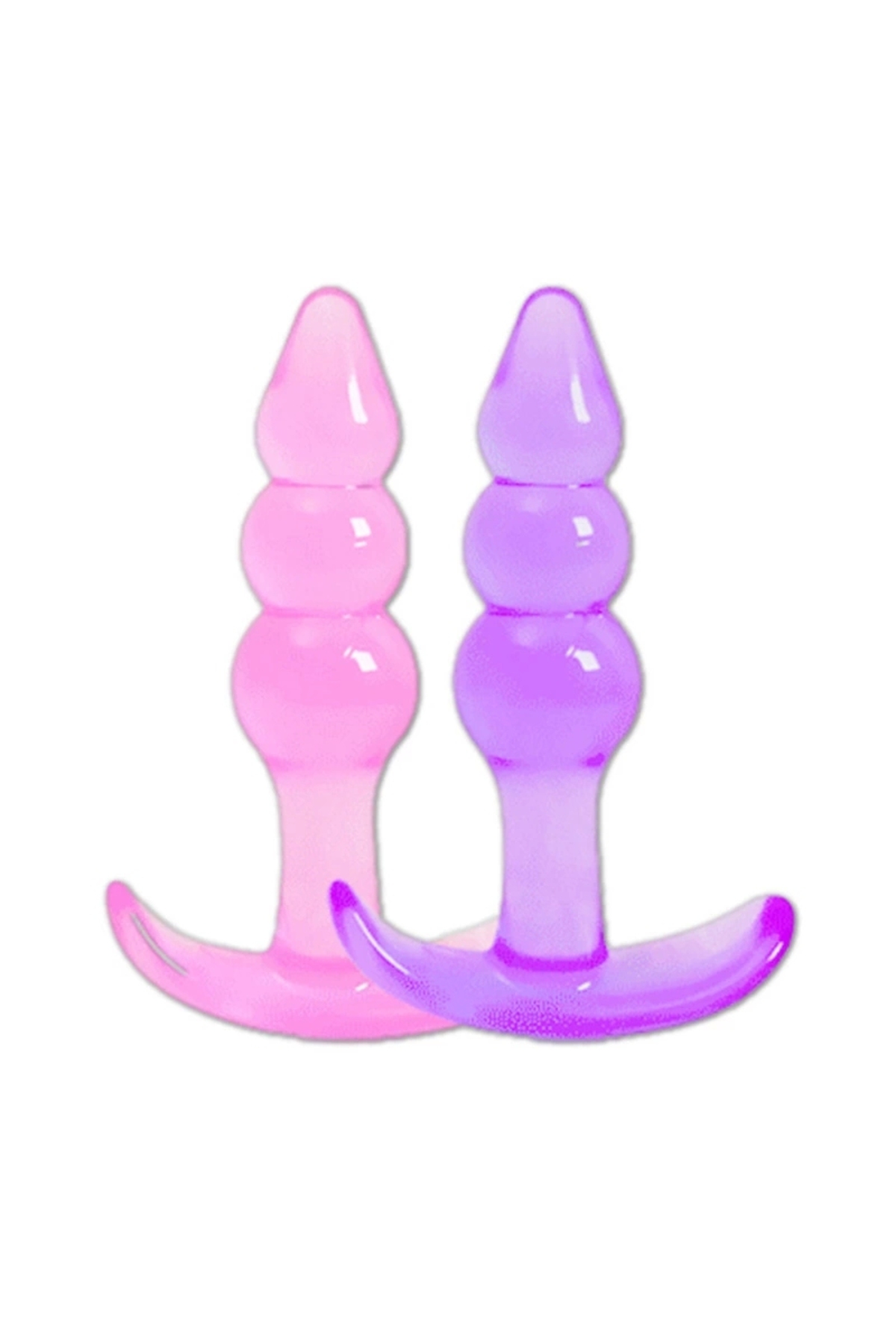Üç Boğumlu Jel Görünümlü Anal Tıkaç Plug